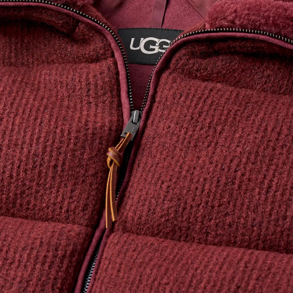 UGG Стеганая вязаная куртка, бордовый