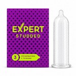 Презервативы EXPERT STUDDED № 3 (облегающие, точечные), 3 шт.