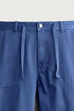 ZARA БРЮКИ RELAXED STRAIGHT FIT, ЯРКО-СИНИЙ