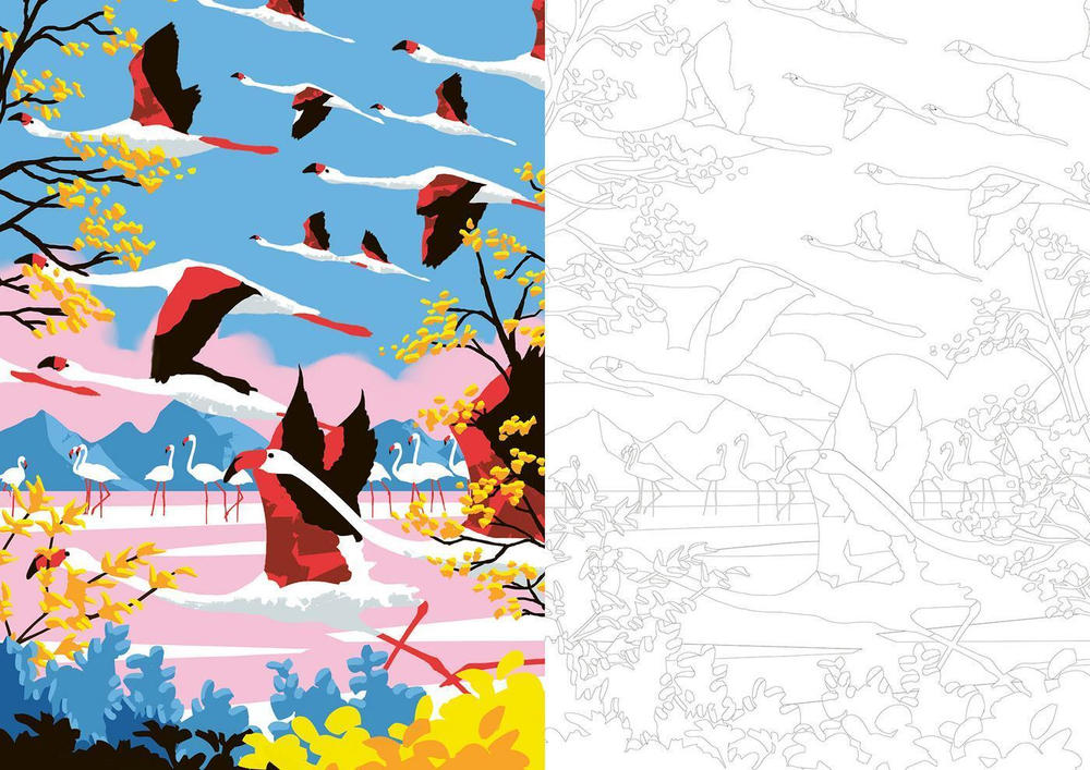 Hachette  раскраска по номерам  Le monde de Chroma - Livre de coloriage