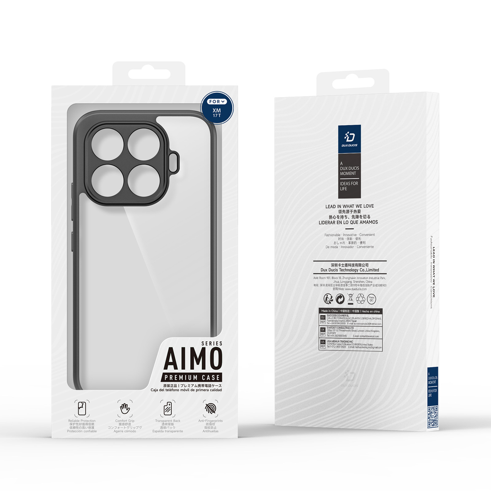 Чехол прозрачный с черными рамками для Xiaomi 17T, серия Aimo Series Case от Dux Ducis