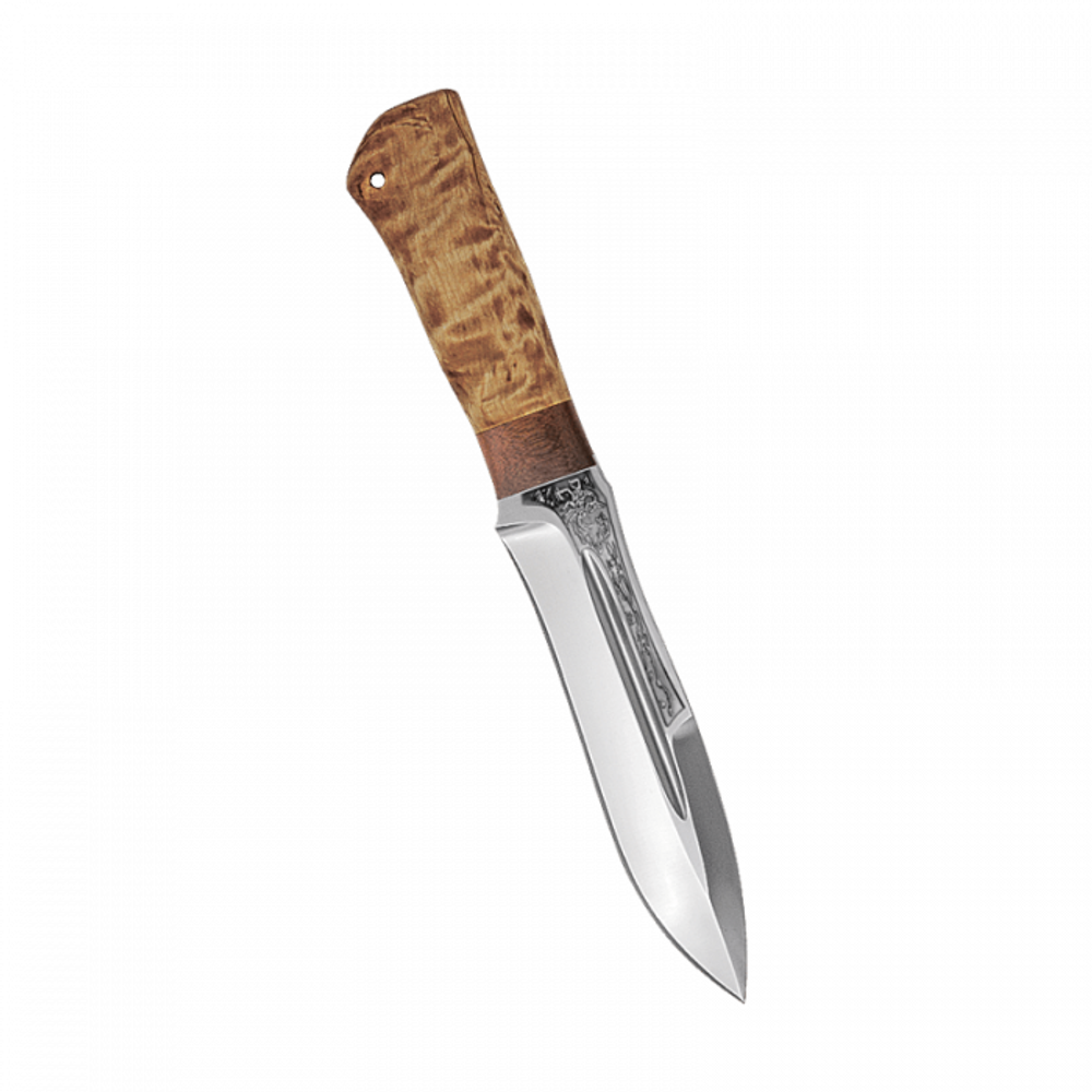 Нож Скорпион, карельская береза, 100х13м