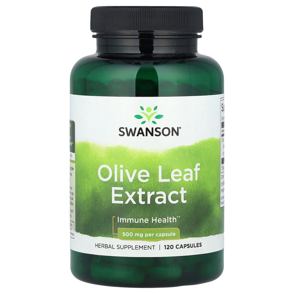 Swanson Vitamins, экстракт листьев оливкового дерева, 500 мг, 120 капсул