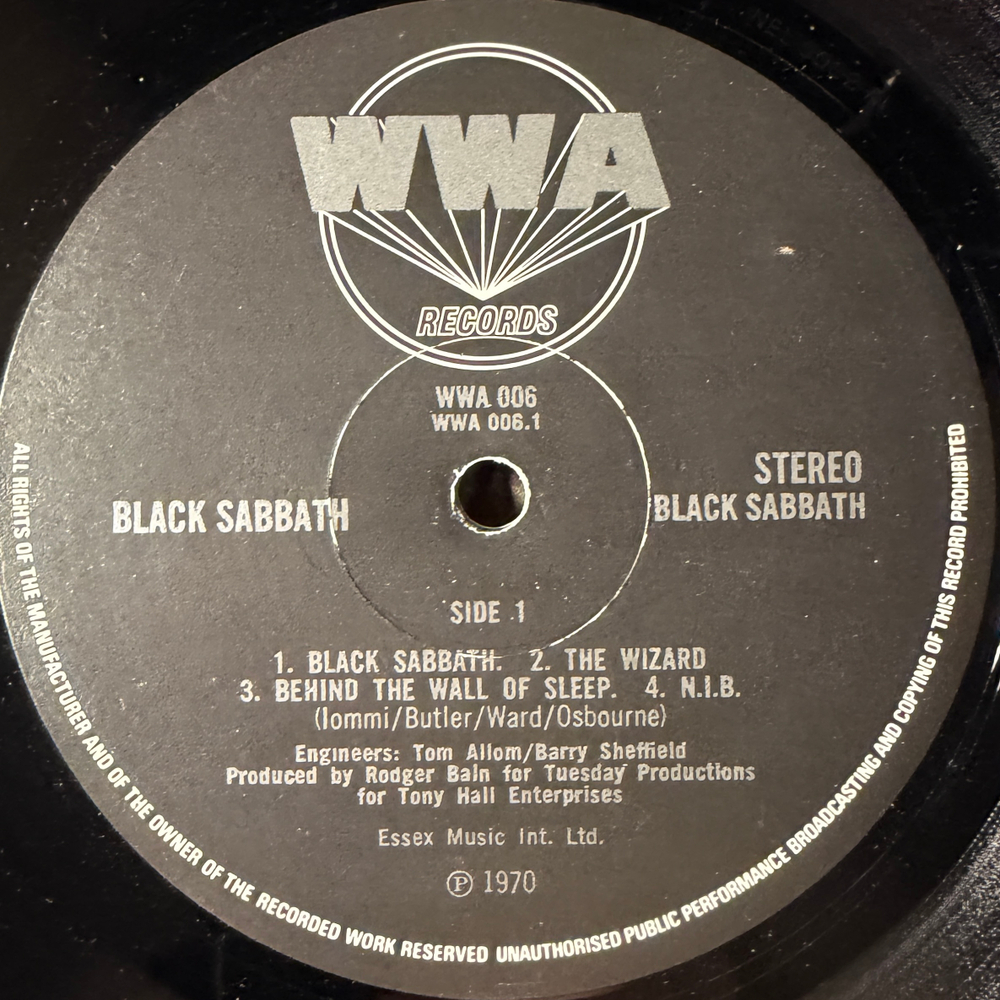 Black Sabbath ‎– Black Sabbath (Англия 1973г.)
