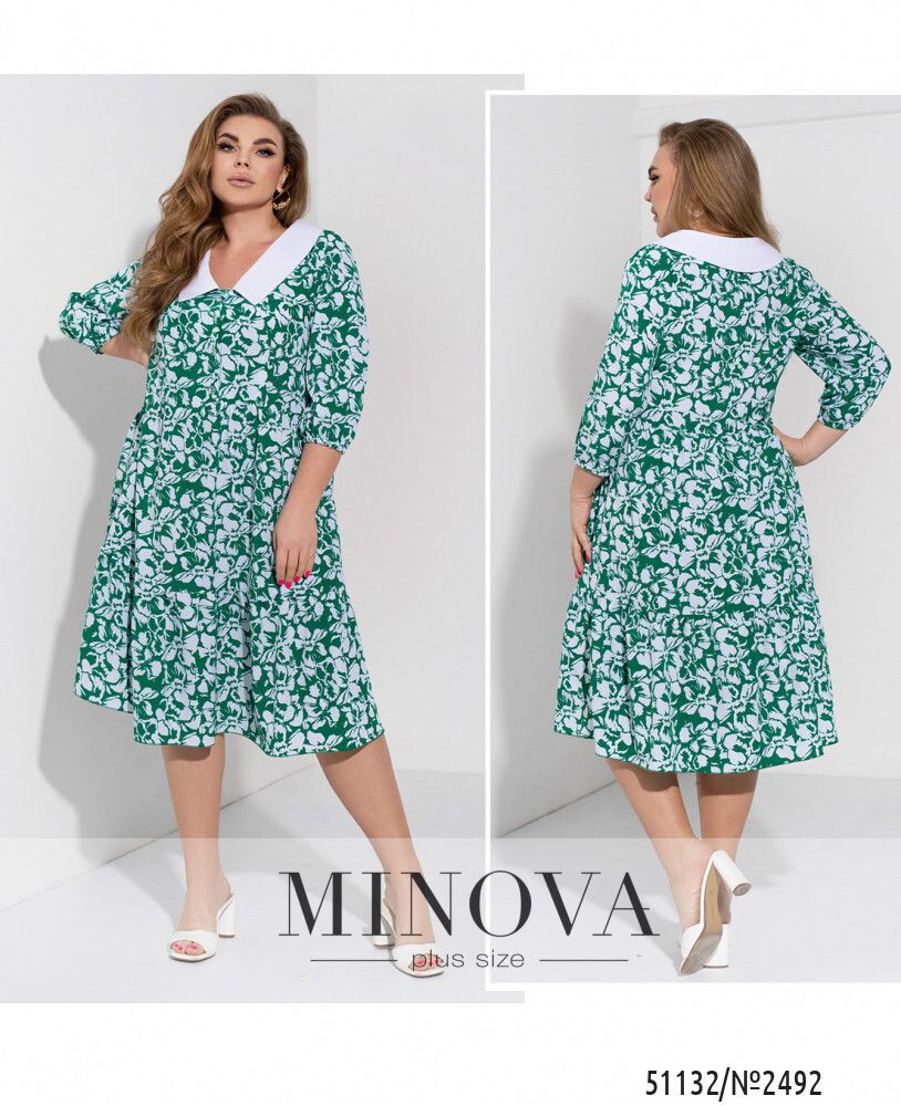 Платье 2492-зеленый Minova Платье 2492-зеленый Minova