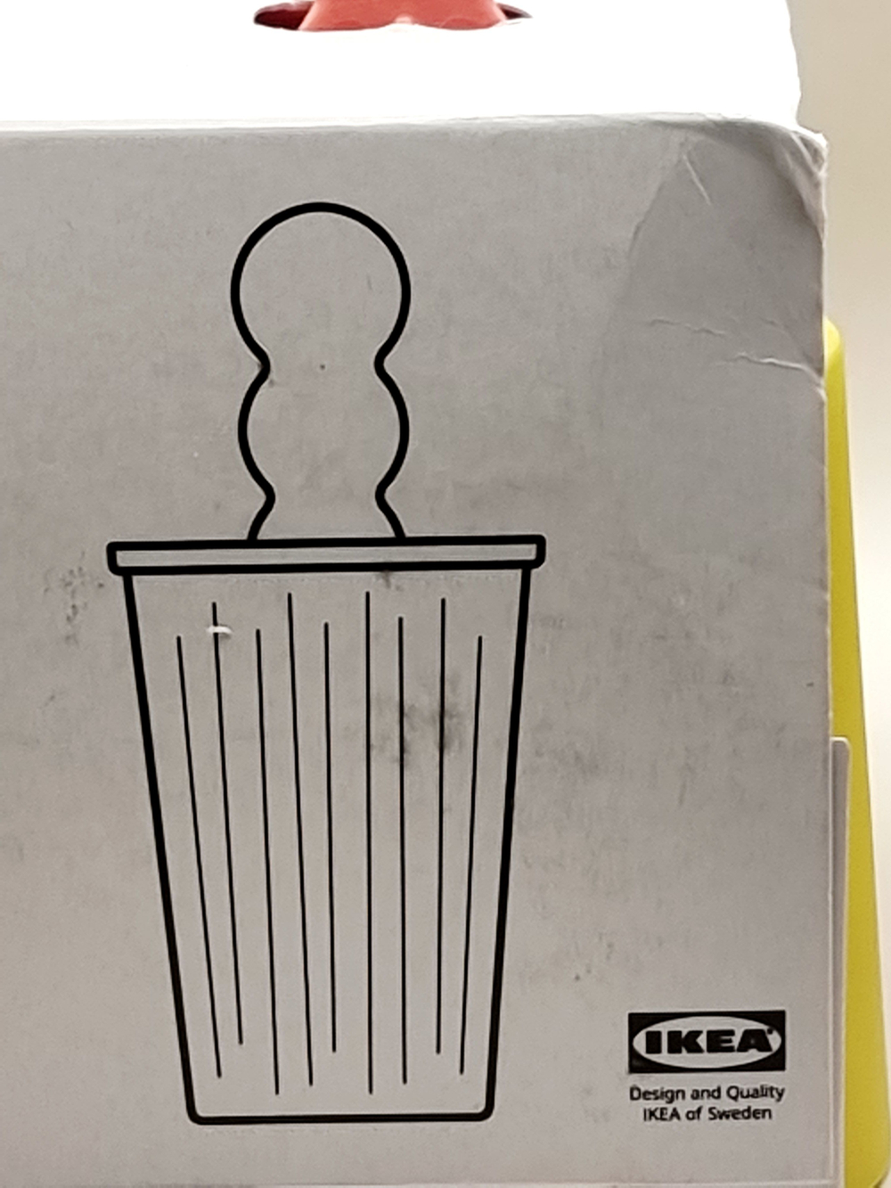 IKEA Форма для приготовления фруктового льда UPPFYLLD на 6 ячеек, розовая/желтая (из Финляндии)