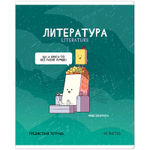 Тетрадь предметная А5 48л. линия "Не по правилам. Литература" глянц.ламинация (Спейс)