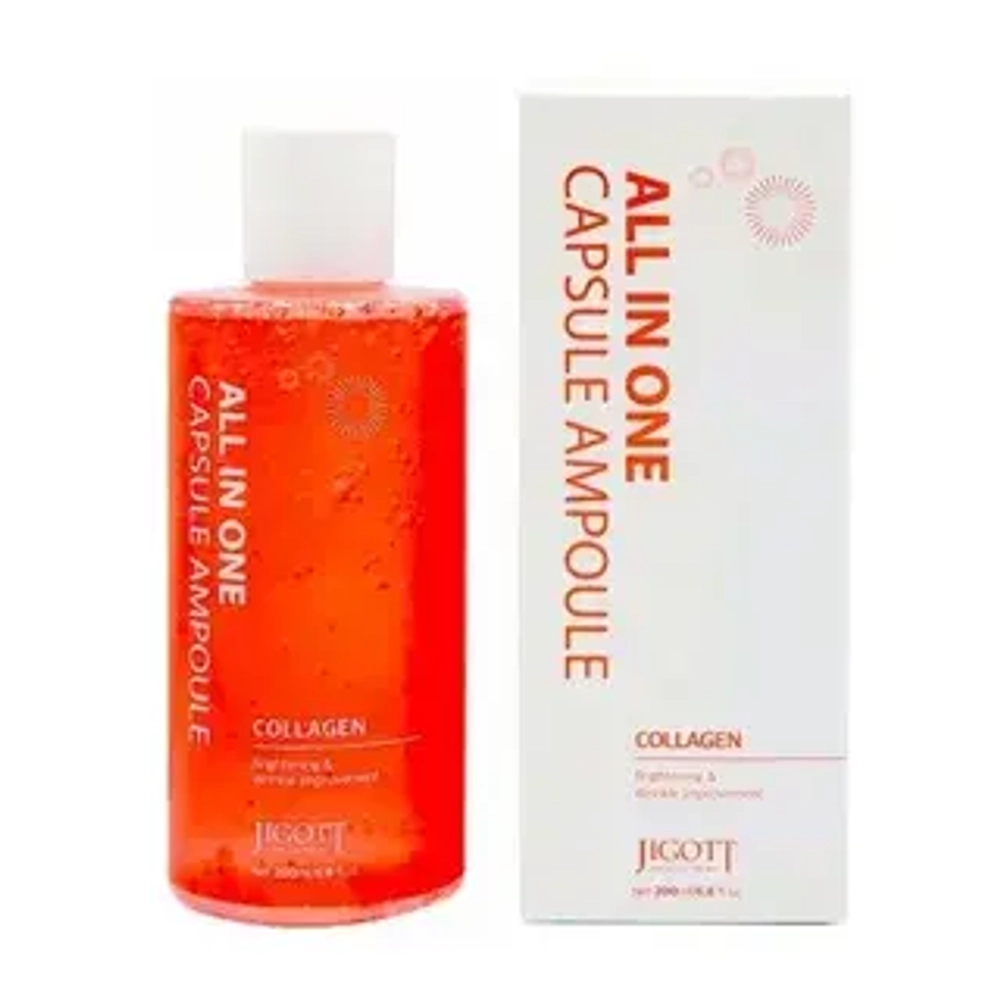 Jigott Капсульная сыворотка для лица с коллагеном All In One Collagen Capsule Ampoule