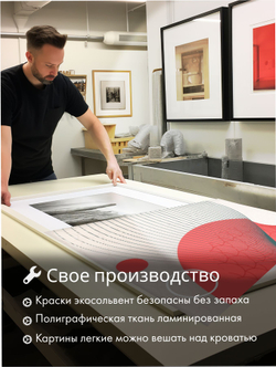 Картина Связь сфер модульная 50x70см 3шт., на деревянном подрамнике