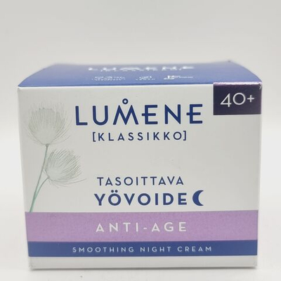 Lumene KLASSIKKO Ночной Разглаживающий крем 40+ Tasoittava 50 мл (из Финляндии)