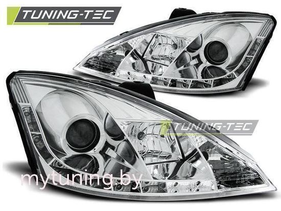 Передние фары Ford Focus 1 daylight chrome