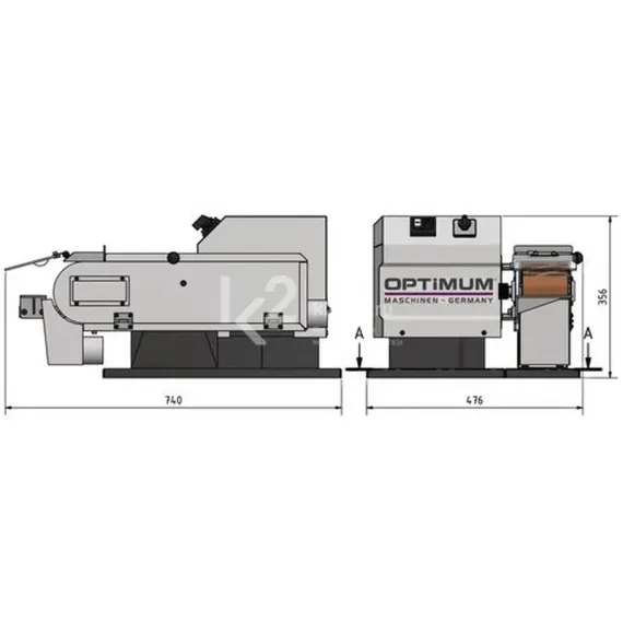 Ленточный шлифовальный станок Optimum OPTIgrind GB 100S