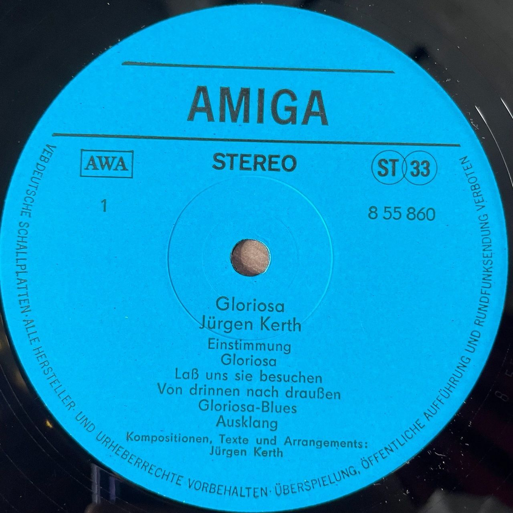 Винтажная виниловая пластинка LP Jurgen Kerth Gloriosa (ГДР 1982)