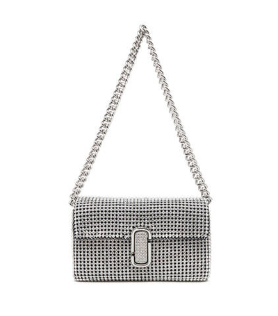 Кожаная сумка через плечо Marc Jacobs - серебряный(H912M06RE22)