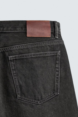 ZARA ДЖИНСЫ STRAIGHT FIT, ЧЕРНЫЙ