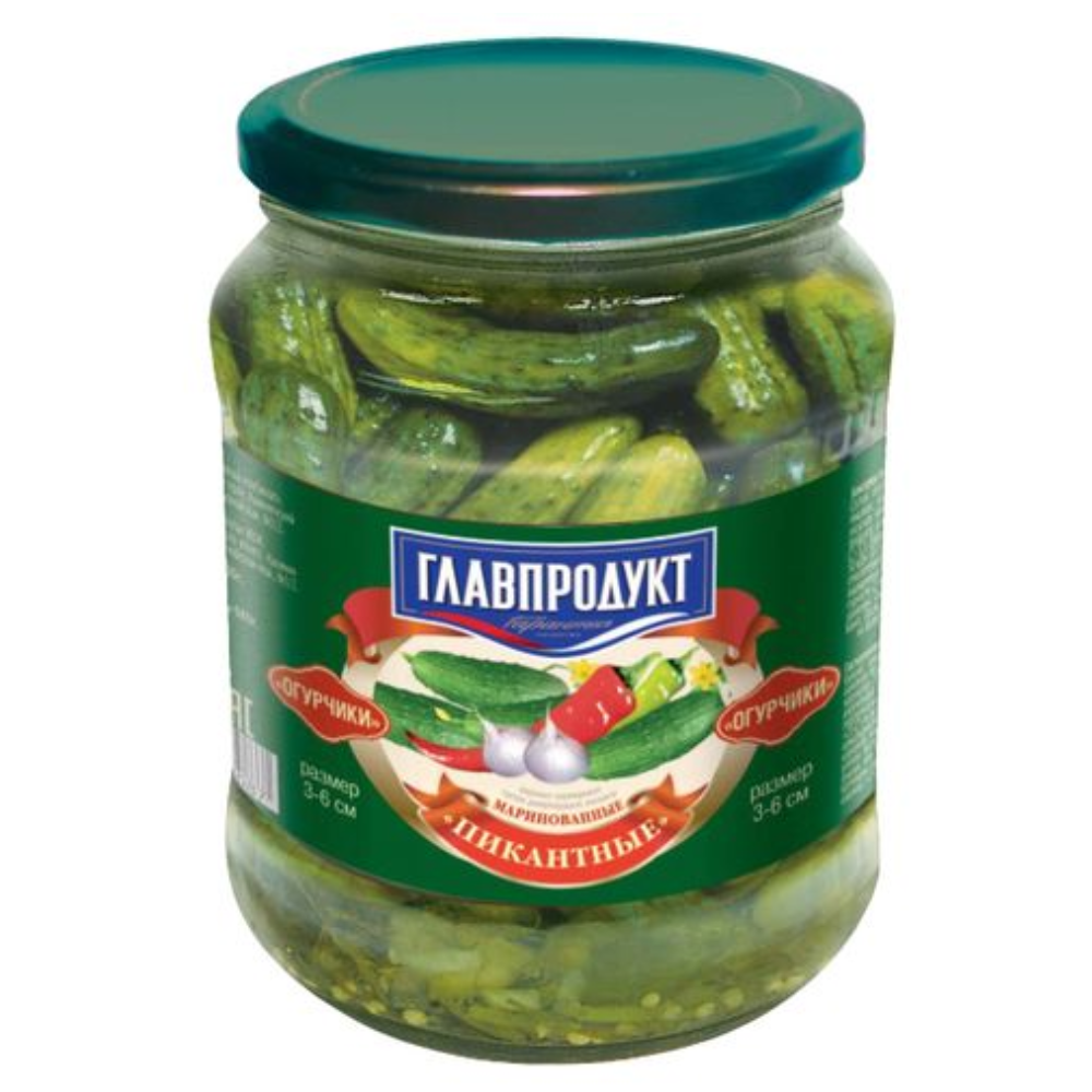 Огурцы пикантные Главпродукт 680 гр