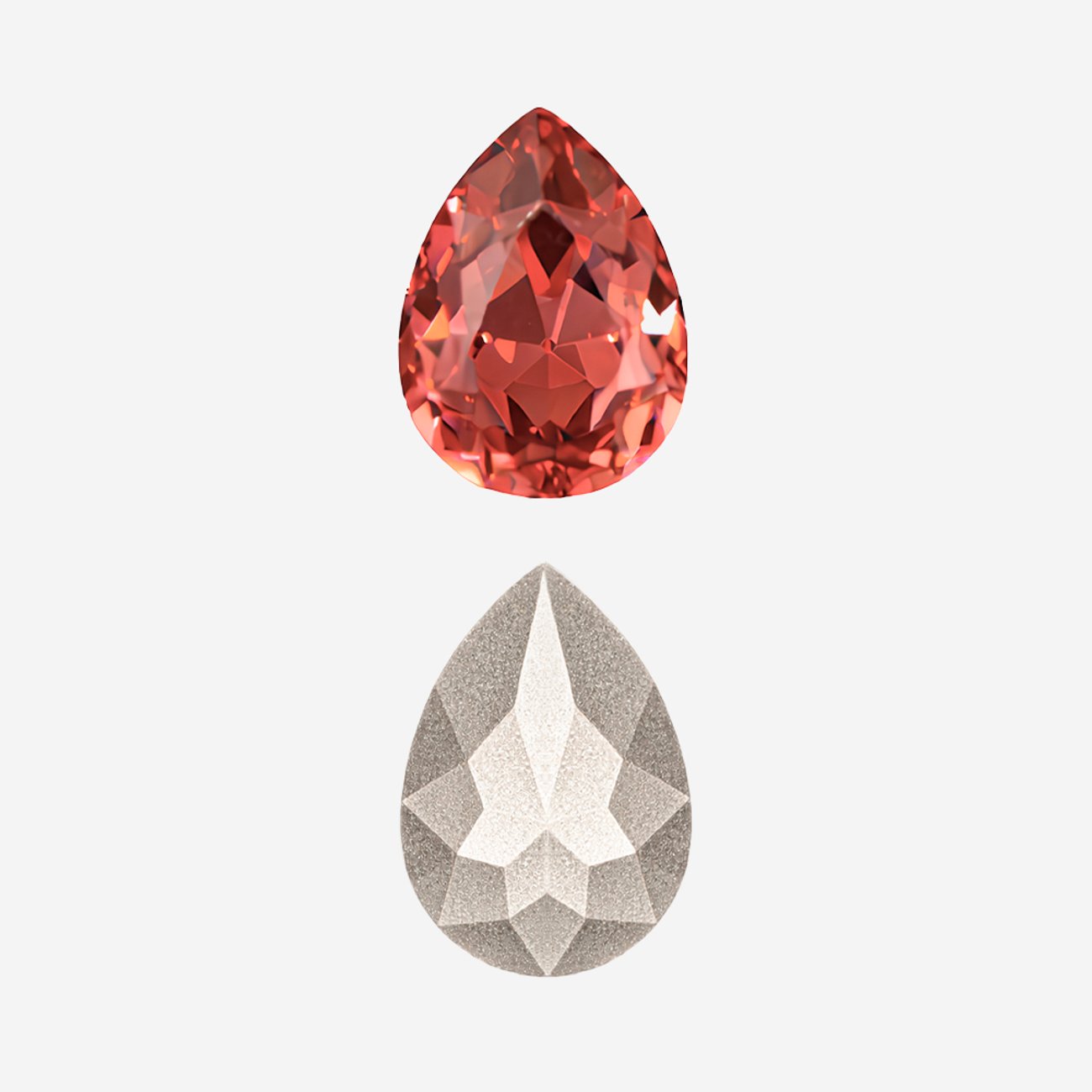 Кристалл Капля (Drop), оттенок "Падпараджа"/"Padparadscha", 10*7мм
