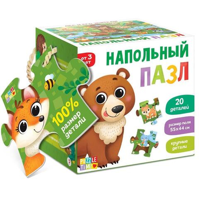 Напольный пазл 20эл. "Лес и его жители" 6031129 (Puzzle Time)