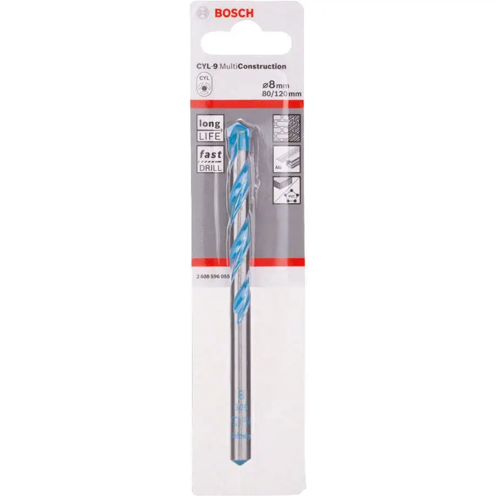 Универсальное сверло CYL-9 Multi Construction, 8 мм BOSCH 2608596055