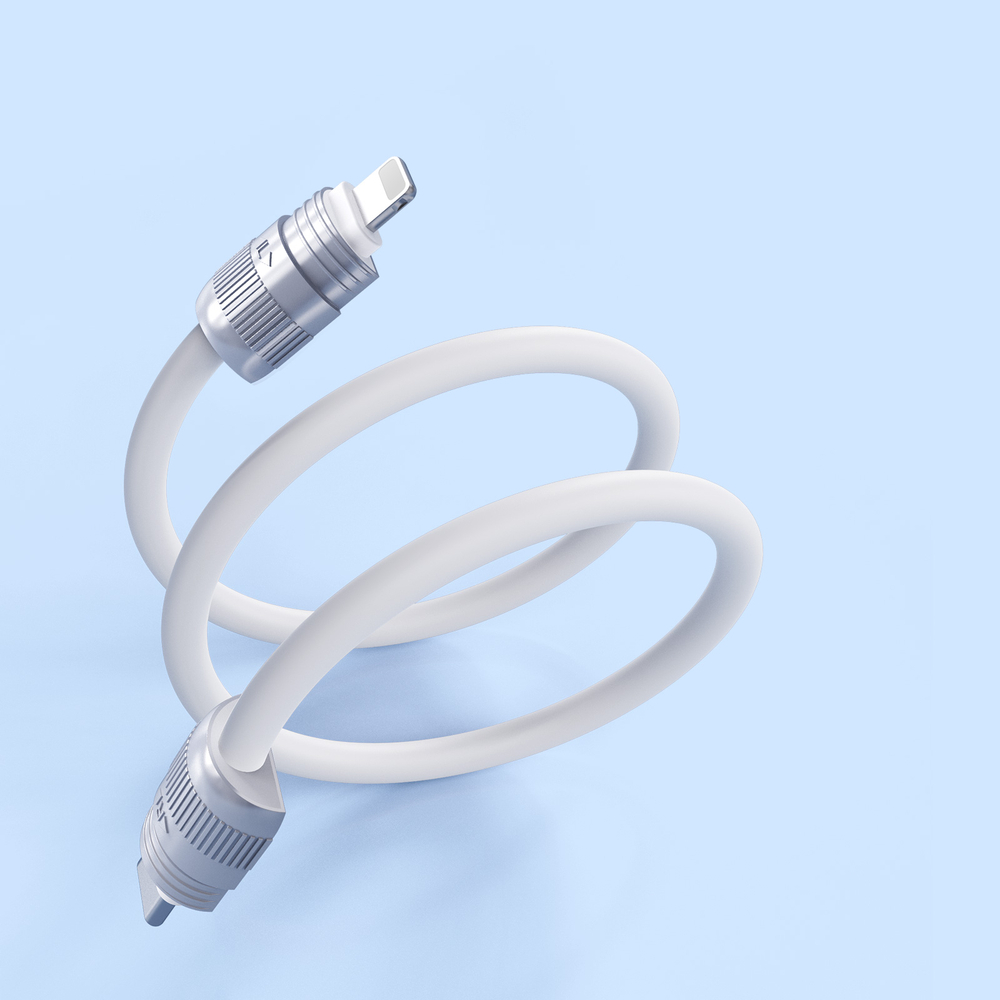 Кабель со съемным ремешком, разъемом USB-C на Lightning, быстрая зарядка 27W, длина 30см, белый цвета, серия LCBA Series от Dux Ducis