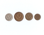 Набор монет (4 шт) 1975г. 1,2,3,10копеек XF