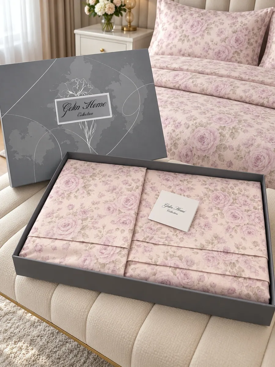 Gelin Home КПБ 6 пр. ROSE пыльная роза пододеяльник 200*220, простынь 240*260, наволочки 50*70 2шт, декоративные наволочки 50*70 2шт GLNN603 — фото 11