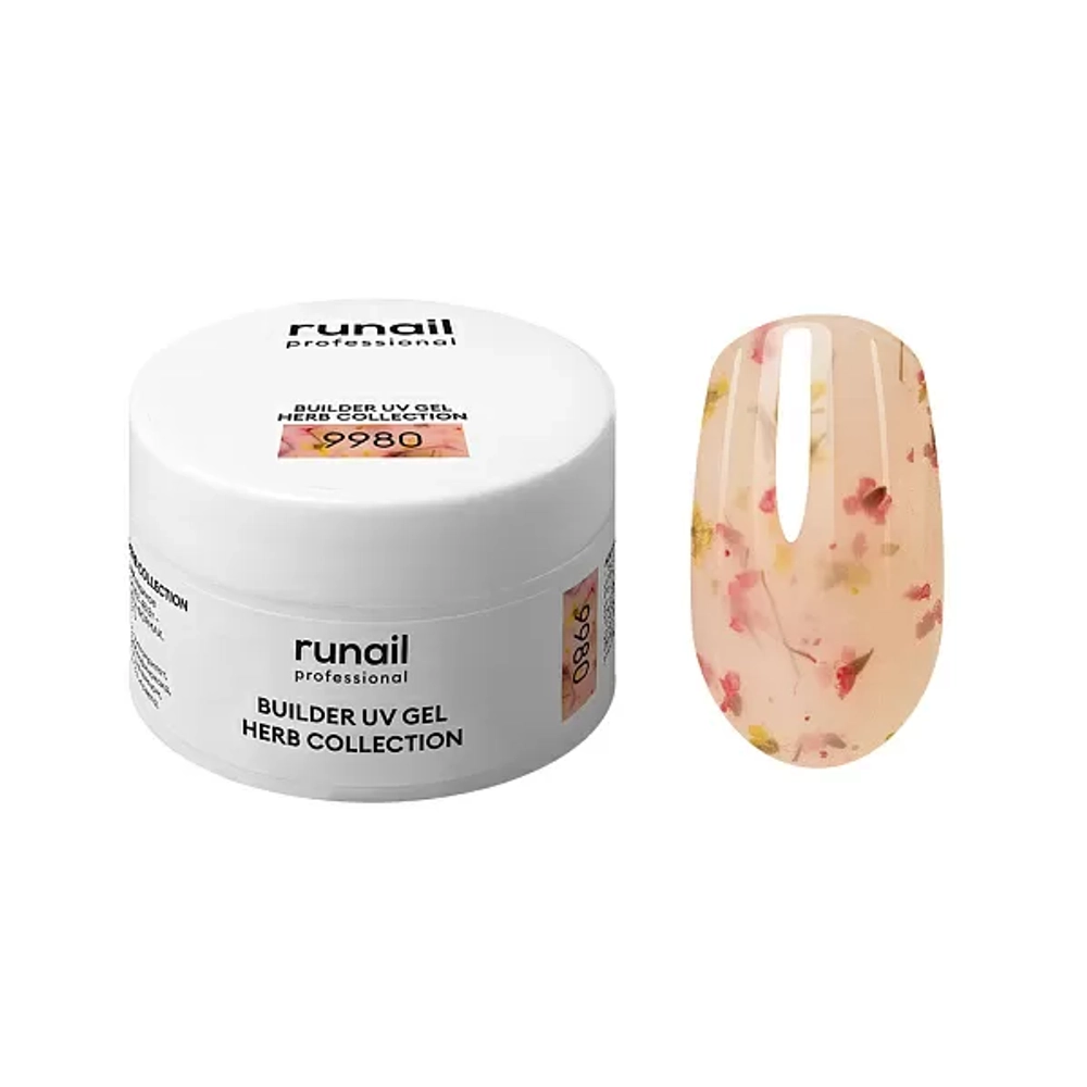 Гель с сухоцветами RuNail, 15г №9980