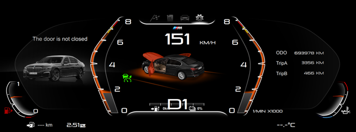 Электронная панель приборов BMW 7 серии E65/E66 2004-2008 - RDL с 12.3" QLED экраном