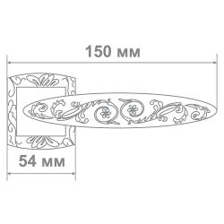 Ручка дверная Leo L3701-31 MCF/W кофе мат./белый