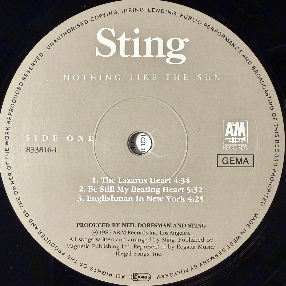 Sting - Nothing Like The Sun 2LP (Германия 1987г.)