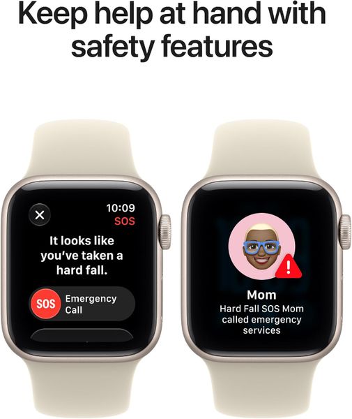 Умные часы Apple Watch SE 3 40 мм из алюминия цвета «сияющая звезда», спортивный ремешок цвета «песочный» (M/L)