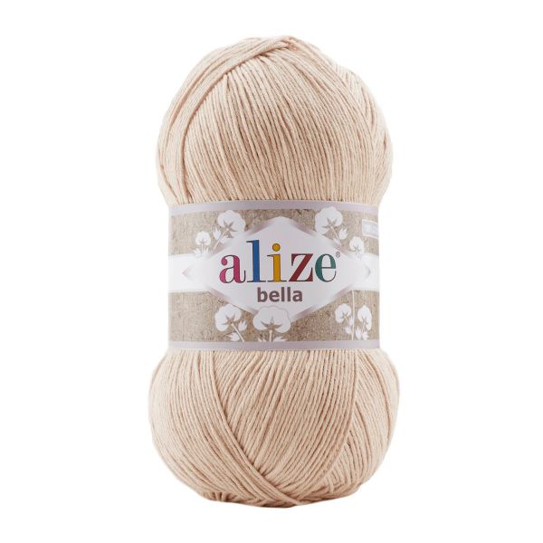 Пряжа Alize (Ализе) Bella 100 / уп.5 мот. по 100 г, 360м, 076 бежевый A