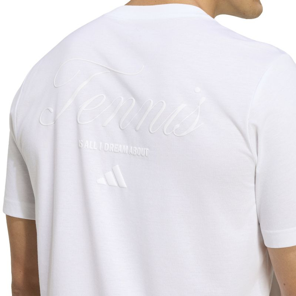 Мужская теннисная футболка Adidas Tennis Graphic - white