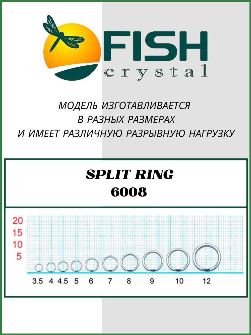 Заводное кольцо рыболовное SPLIT RING 6008 №4,5