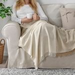 Плед IKEA GUNNEMOR (ГУННЕМОР), Бежевый, 130х170 см