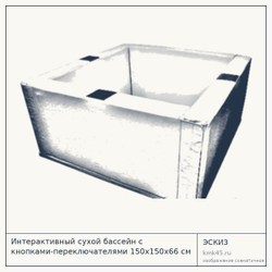 Интерактивный сухой бассейн 150х150х66 см — от 76 000 ₽