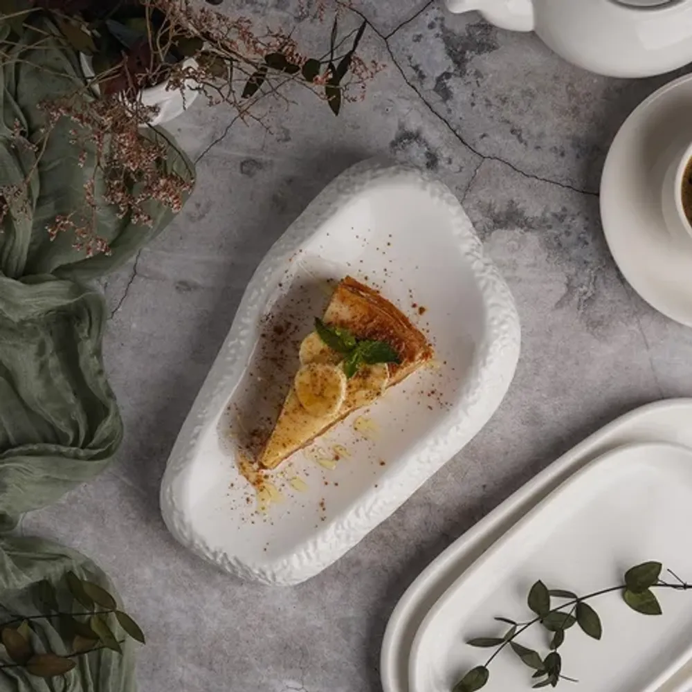 Блюдо овальное для подачи 25,5*15 см h4,5 см Organic белое фарфор P.L. Proff Cuisine [2]