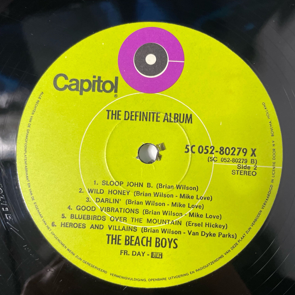 Винтажная виниловая пластинка LP The Beach Boys The Definite Album (Нидерланды, 1970)