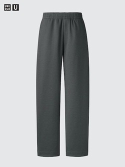 UNIQLO ХЛОПКОВЫЕ БРЮКИ-ДЖОГГЕРЫ, ТЕМНО-СЕРЫЙ