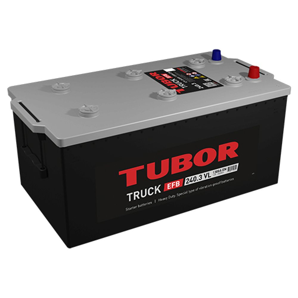 TUBOR TRUCK EFB 6CT- 240 аккумулятор TUBOR TRUCK EFB 6CT- 240 аккумулятор