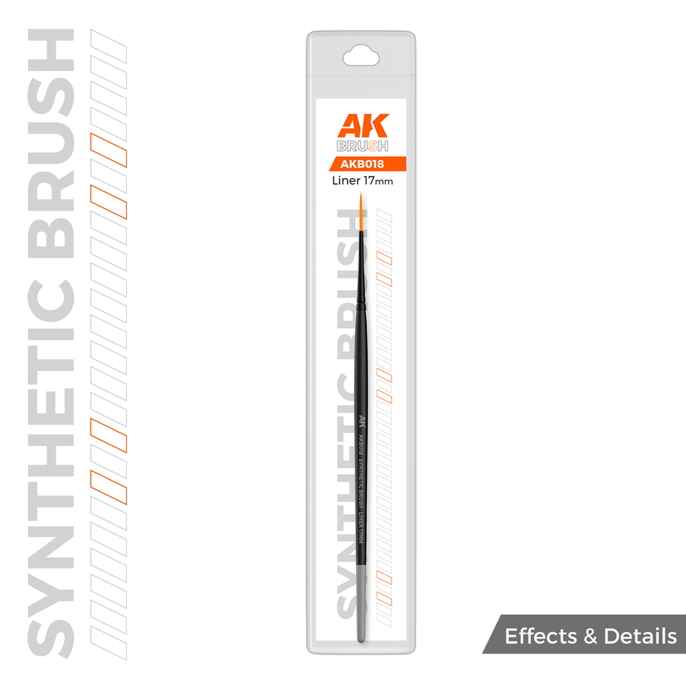 Кисточка AK Interactive Synthetic Brush Liner 17 mm