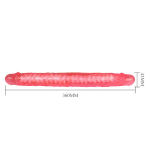 Розовый двусторонний гнущийся фаллоимитатор 36см Baile BW-010011G