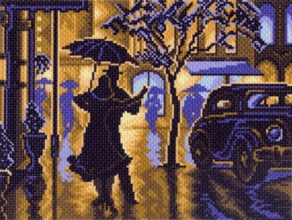 "Танец под дождем"-1469/1 канва с рисунком