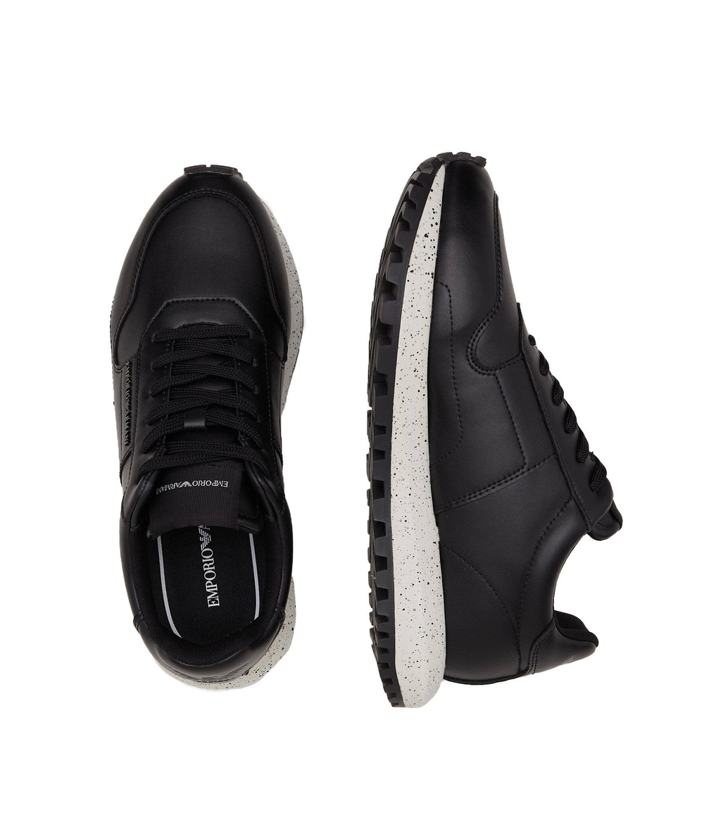 Кожаные кроссовки Emporio Armani - черный(X4X639 XD382)