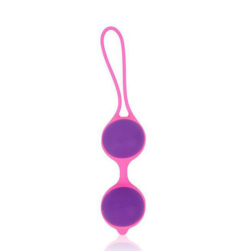Фиолетово-розовые вагинальные шарики 3,4см Bior Toys Cosmo CSM-23077