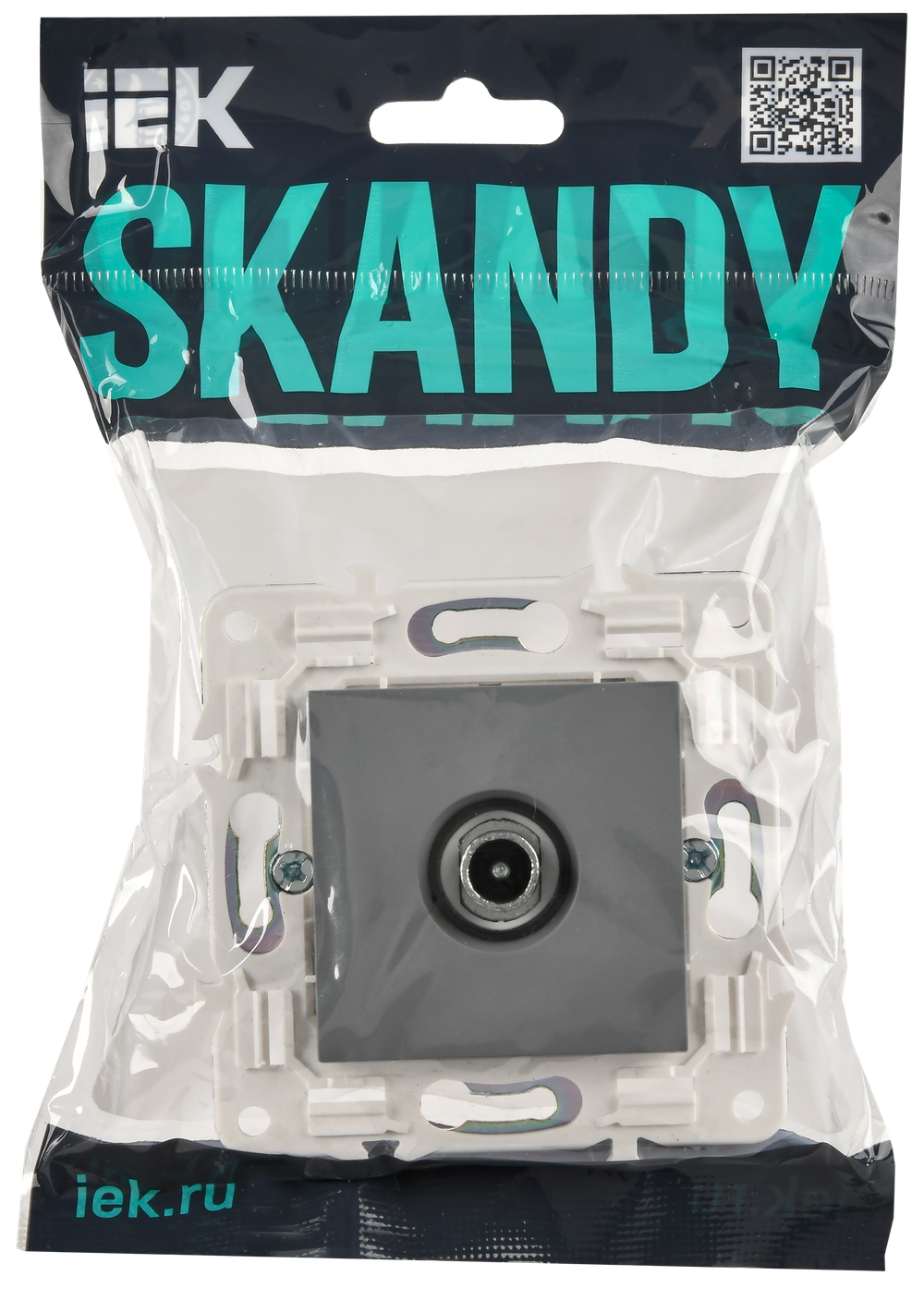 SKANDY Розетка TV проходная SK-A17Gr серый IEK