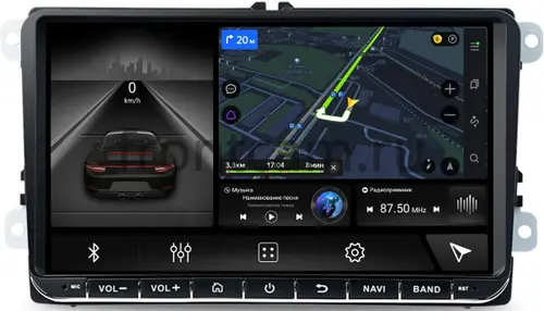 Магнитола для Volkswagen T5, T6, Tiguan, Passat, Polo, Jetta, Amarok, Golf и др., Skoda Fabia, Rapid - Canbox VW Android 10, Быстрая, Carplay, 4G SIM-слот