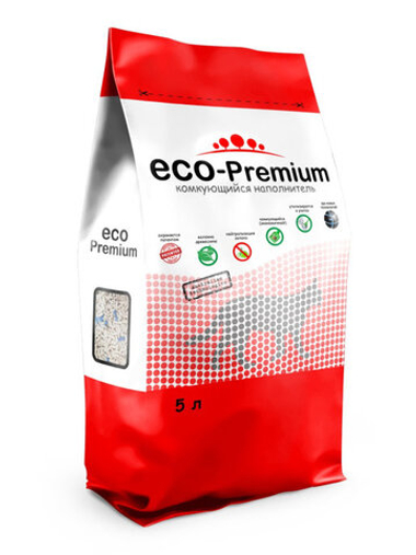 Наполнитель ECO Premium BLUE комкующийся-древесный для кошек 5 л