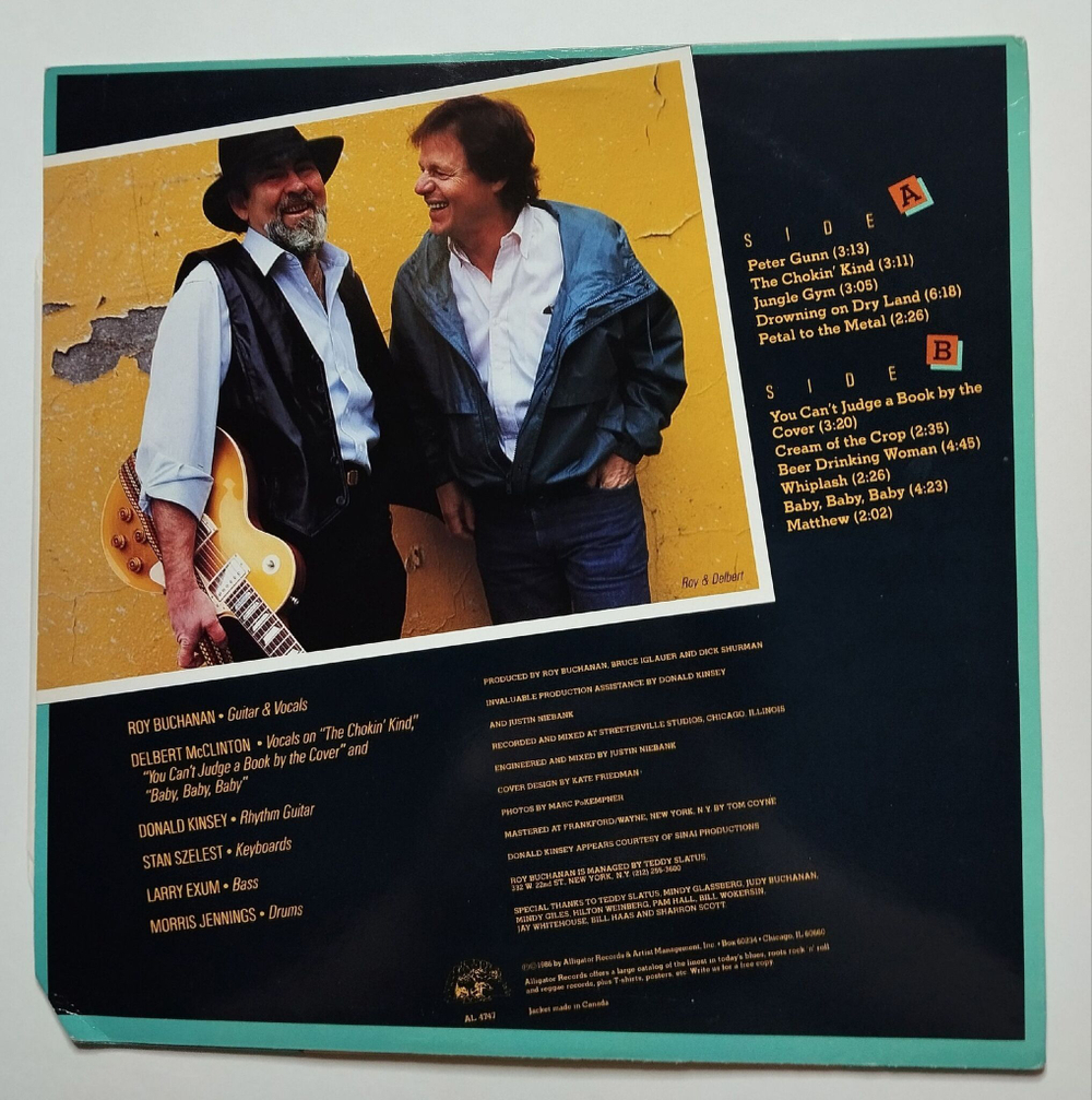 Винтажная виниловая пластинка LP Roy Buchanan Dancing On The Edge (Canada 1986)