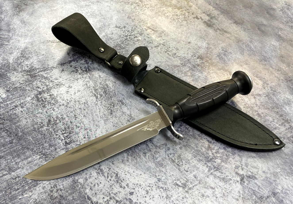 Нож Разведчик НР-43 Вишня, сталь 95х18, черный пластик